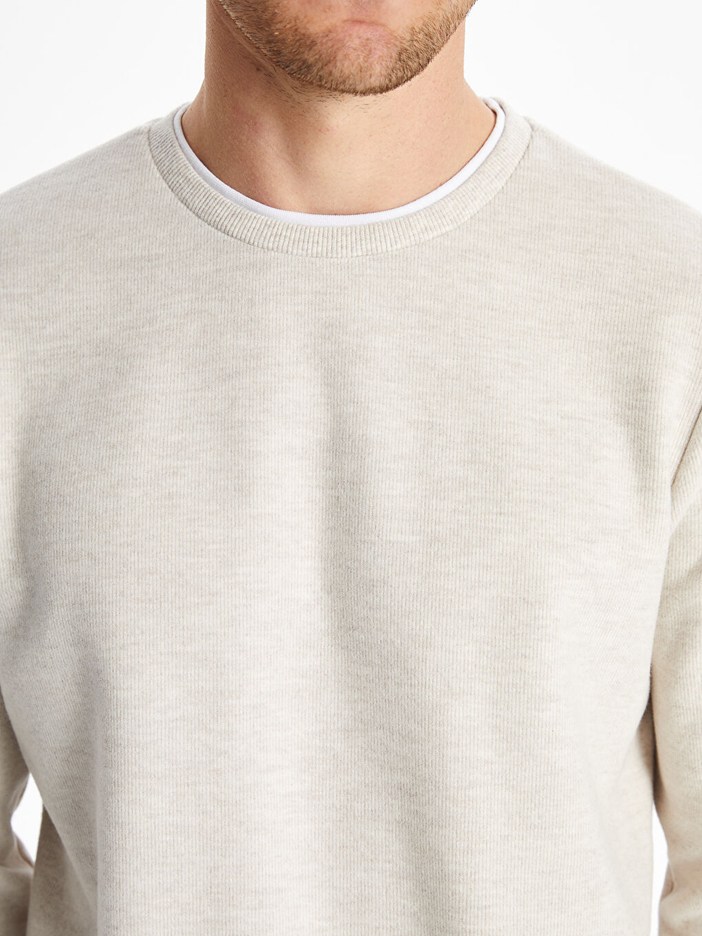 Crew Neck Long Sleeve Men's Sweatshirt-2