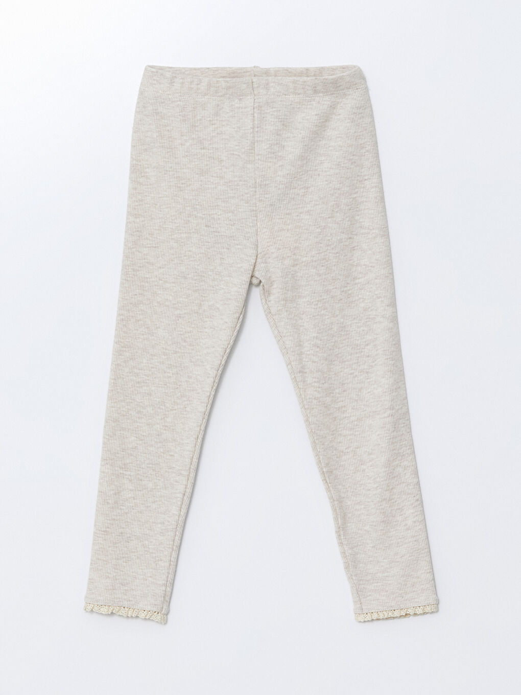 Bej Beli Lastikli Kaşkorse Kız Çocuk Tayt 2'li-1