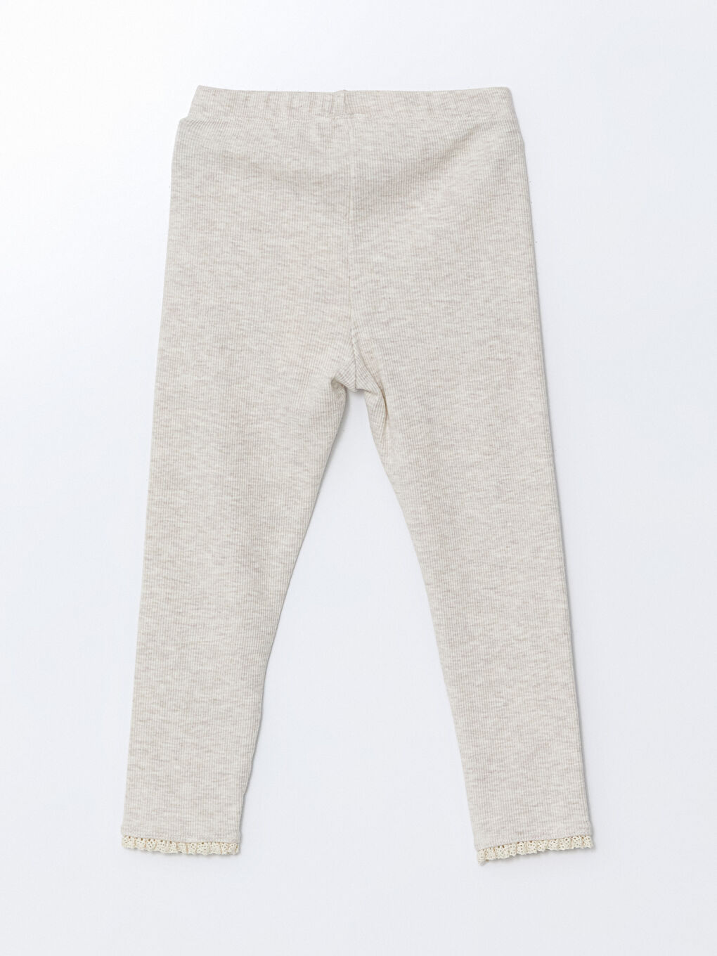 Bej Beli Lastikli Kaşkorse Kız Çocuk Tayt 2'li-3