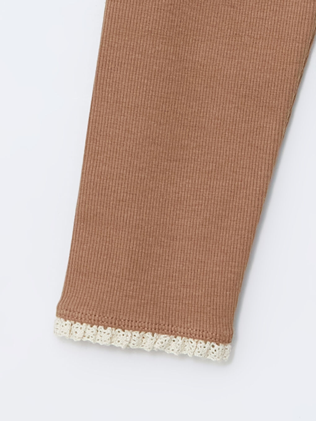 Bej Beli Lastikli Kaşkorse Kız Çocuk Tayt 2'li-5