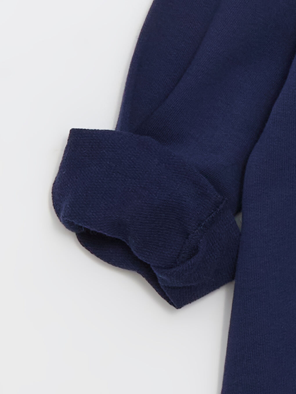 Lacivert Yazı Baskılı Kız Çocuk 3 İplik Elbise-1