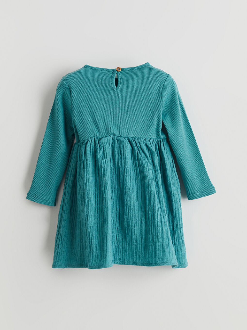Turkuaz Basic Kaşkorse Kız Çocuk Elbise-1
