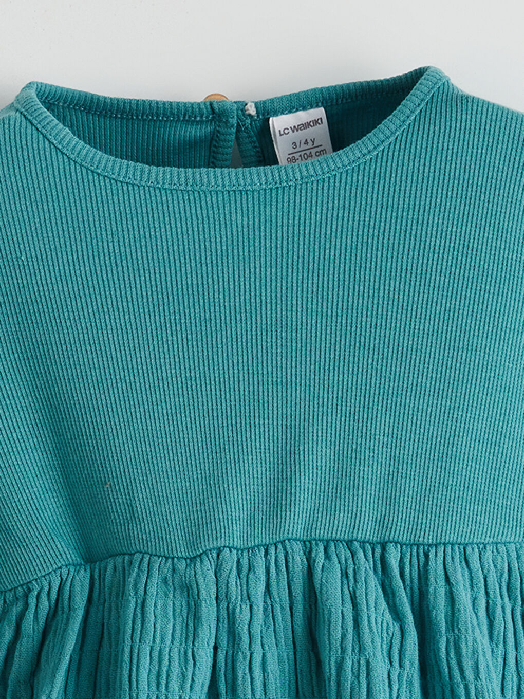 Turkuaz Basic Kaşkorse Kız Çocuk Elbise-2