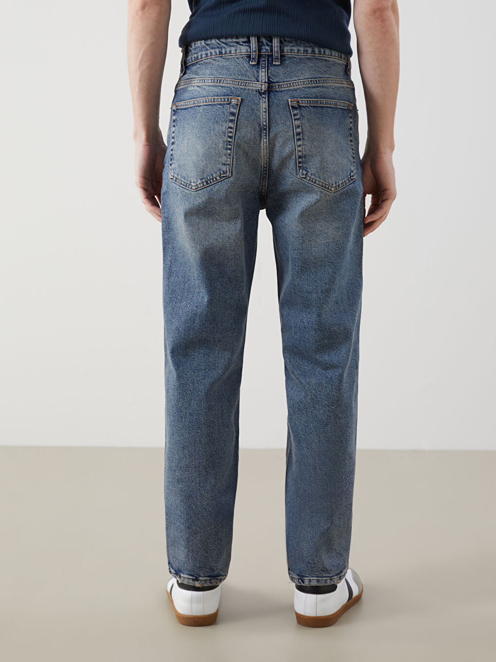 İndigo Loose Fit Erkek Jean Pantolon-3