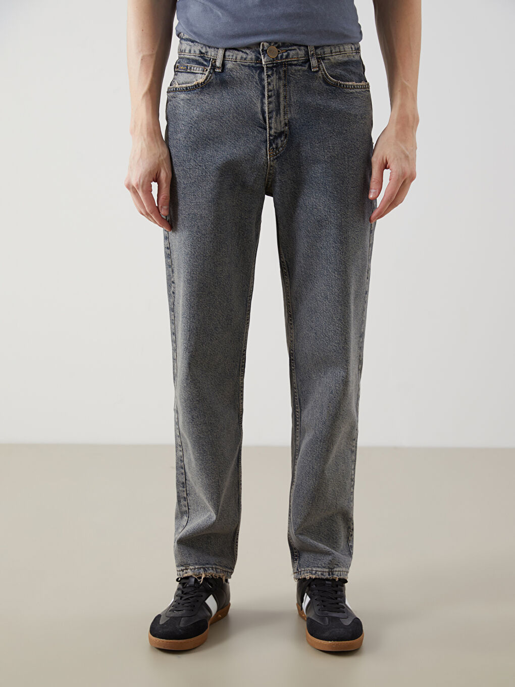 İndigo Loose Fit Erkek Jean Pantolon-1