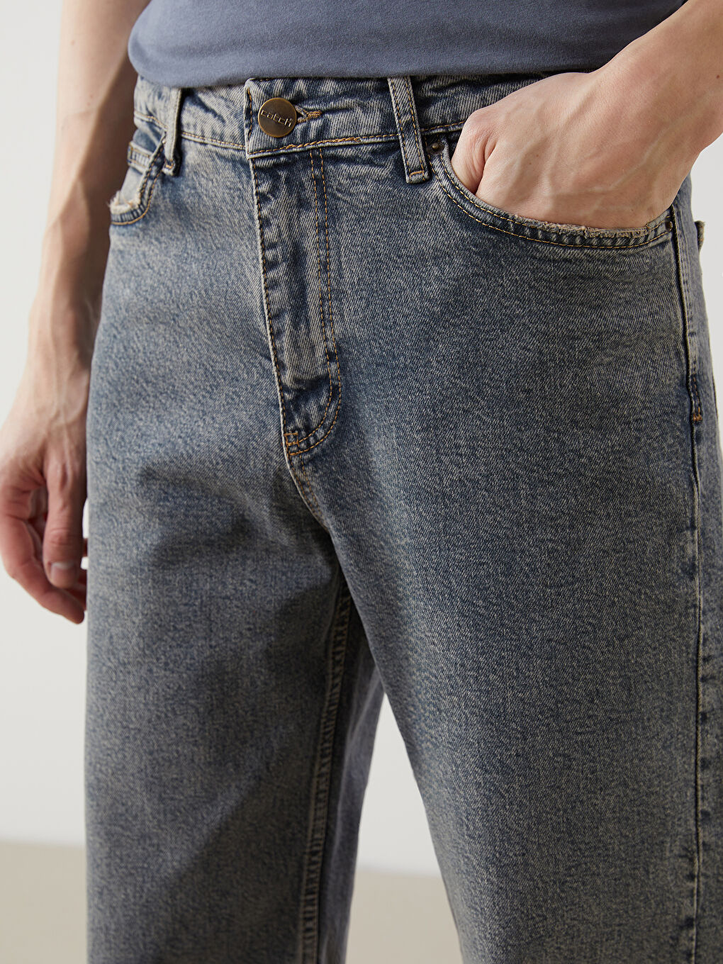 İndigo Loose Fit Erkek Jean Pantolon-2