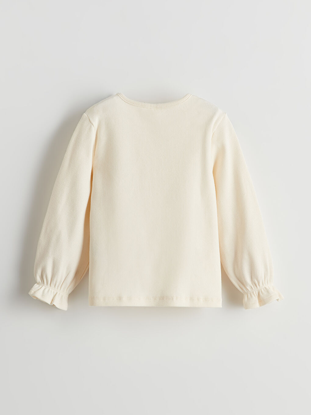 Ekru Bisiklet Yaka Kız Çocuk Bluz ve Şort Etek 2'li-2