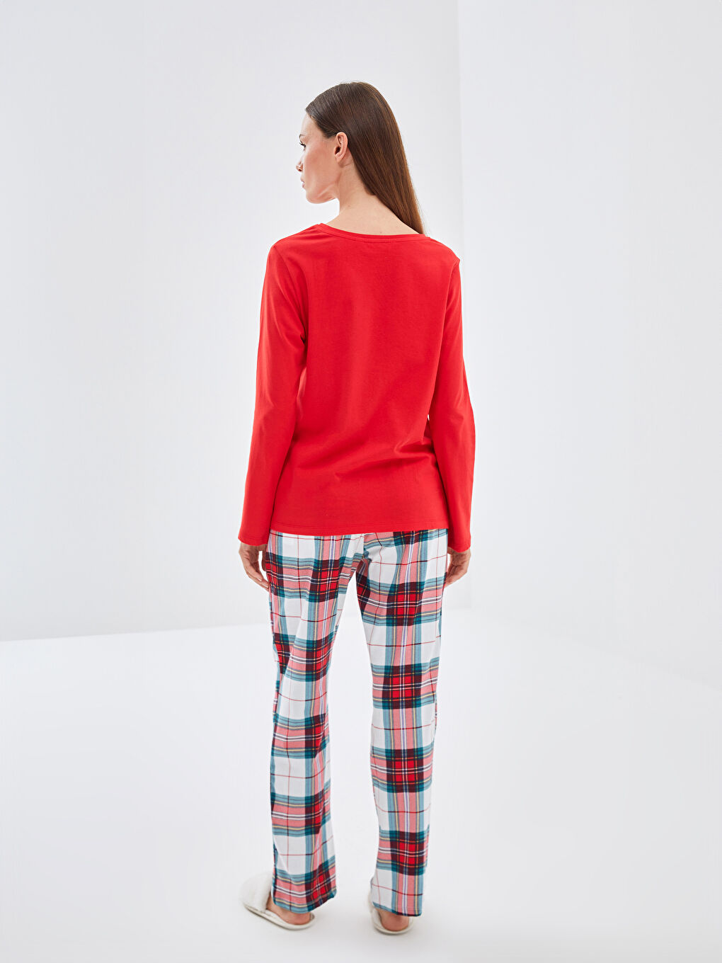 Crew Neck New Year Themed Women's Pyjama Set-7