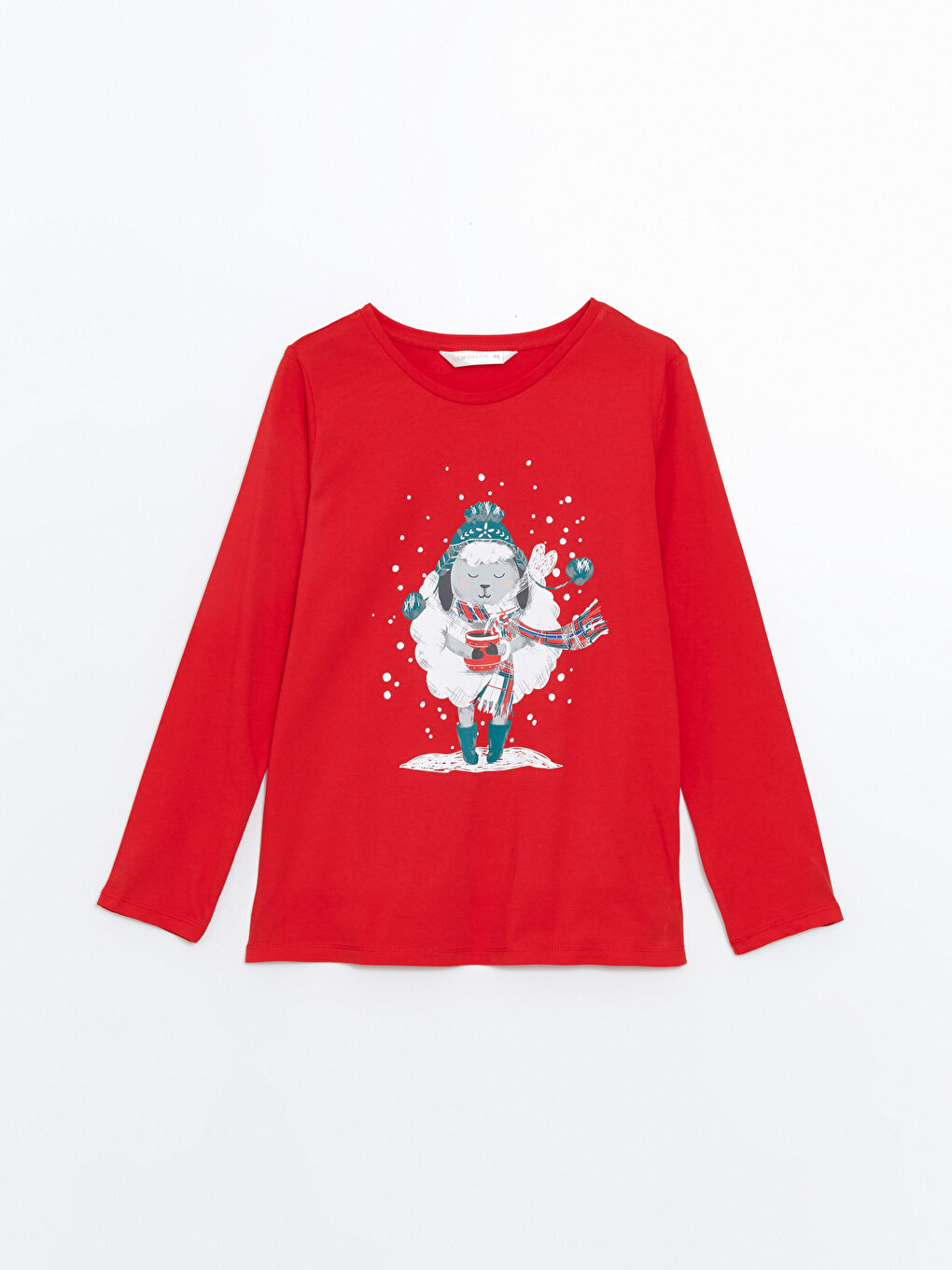 Crew Neck New Year Themed Women's Pyjama Set-11