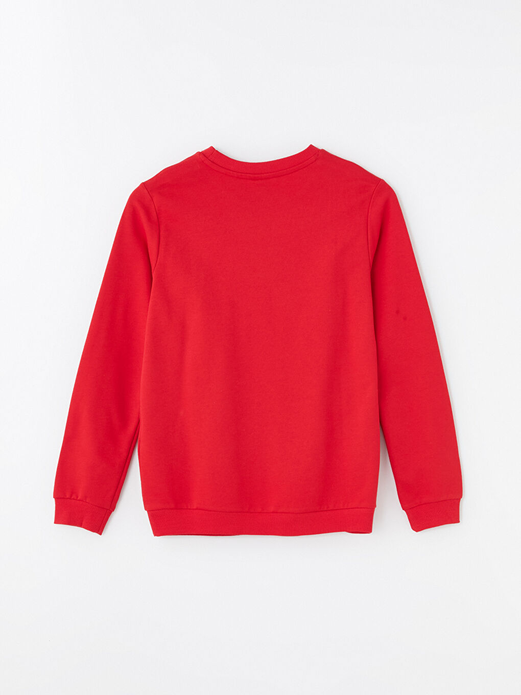 Kırmızı Bisiklet Yaka Atatürk İmza Baskılı Kız Çocuk Sweatshirt-6