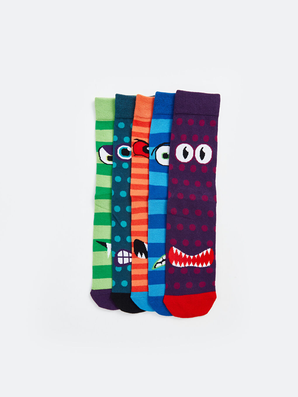 Karışık H12 Baskılı Erkek Soket Çorap 5'li-1