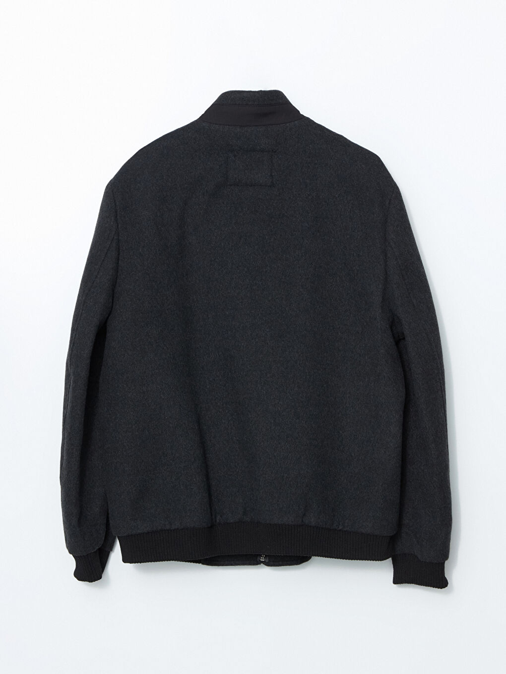 Gri Standart Kalıp Dik Yaka Erkek Mont-7