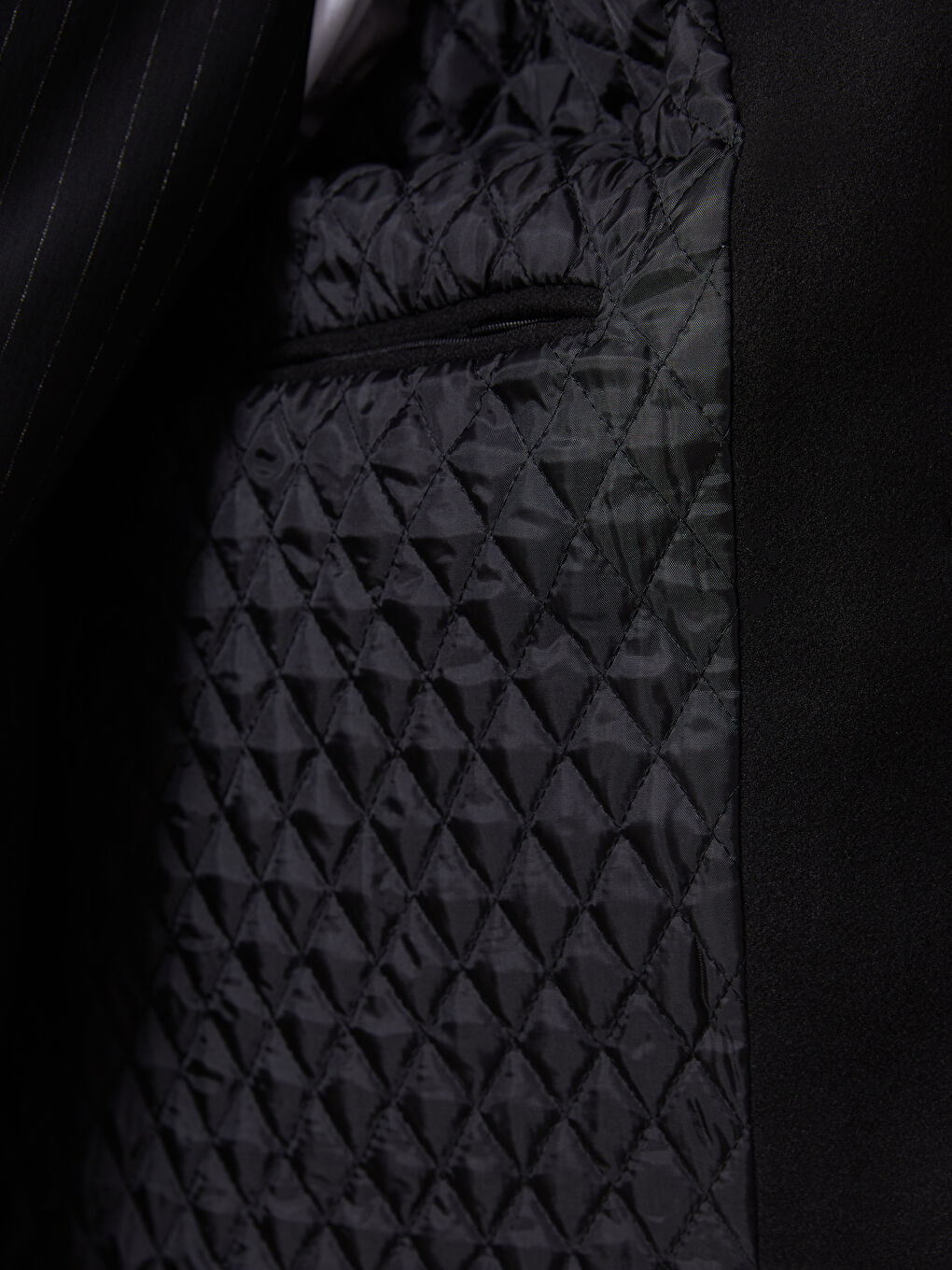 Siyah Rahat Kalıp Ceket Yaka Erkek Kaşe Kaban-3