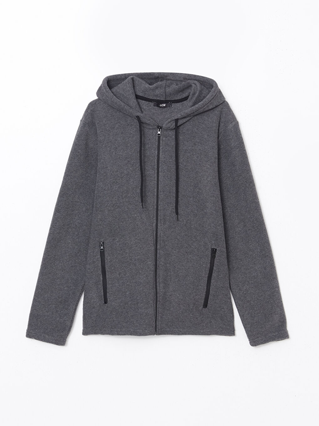 LCWAIKIKI Classic Hooded Long Sleeve Polar Men's Zip-Up Sweatshirt -W5FT19Z8-D3B