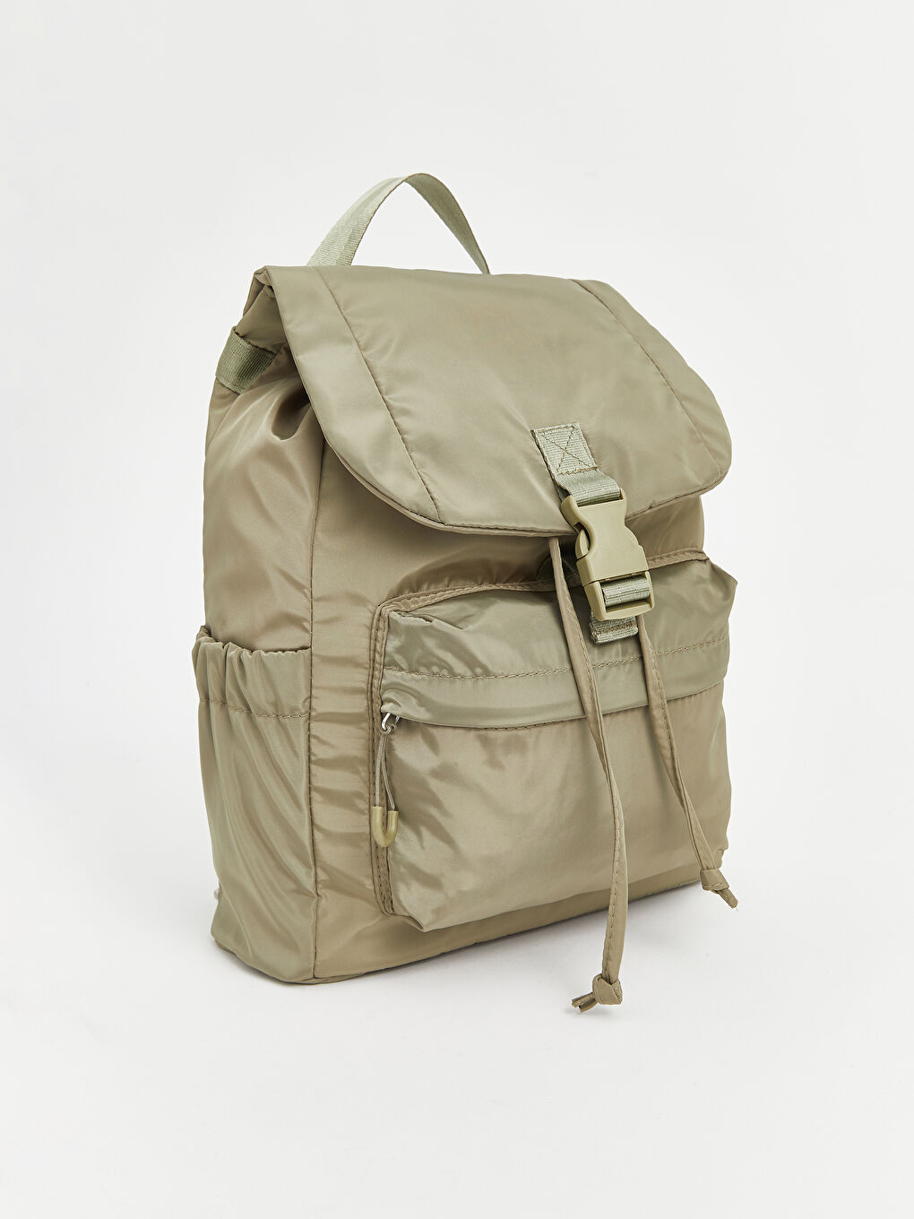 Haki Çok Bölmeli Kadın Sırt Çantası