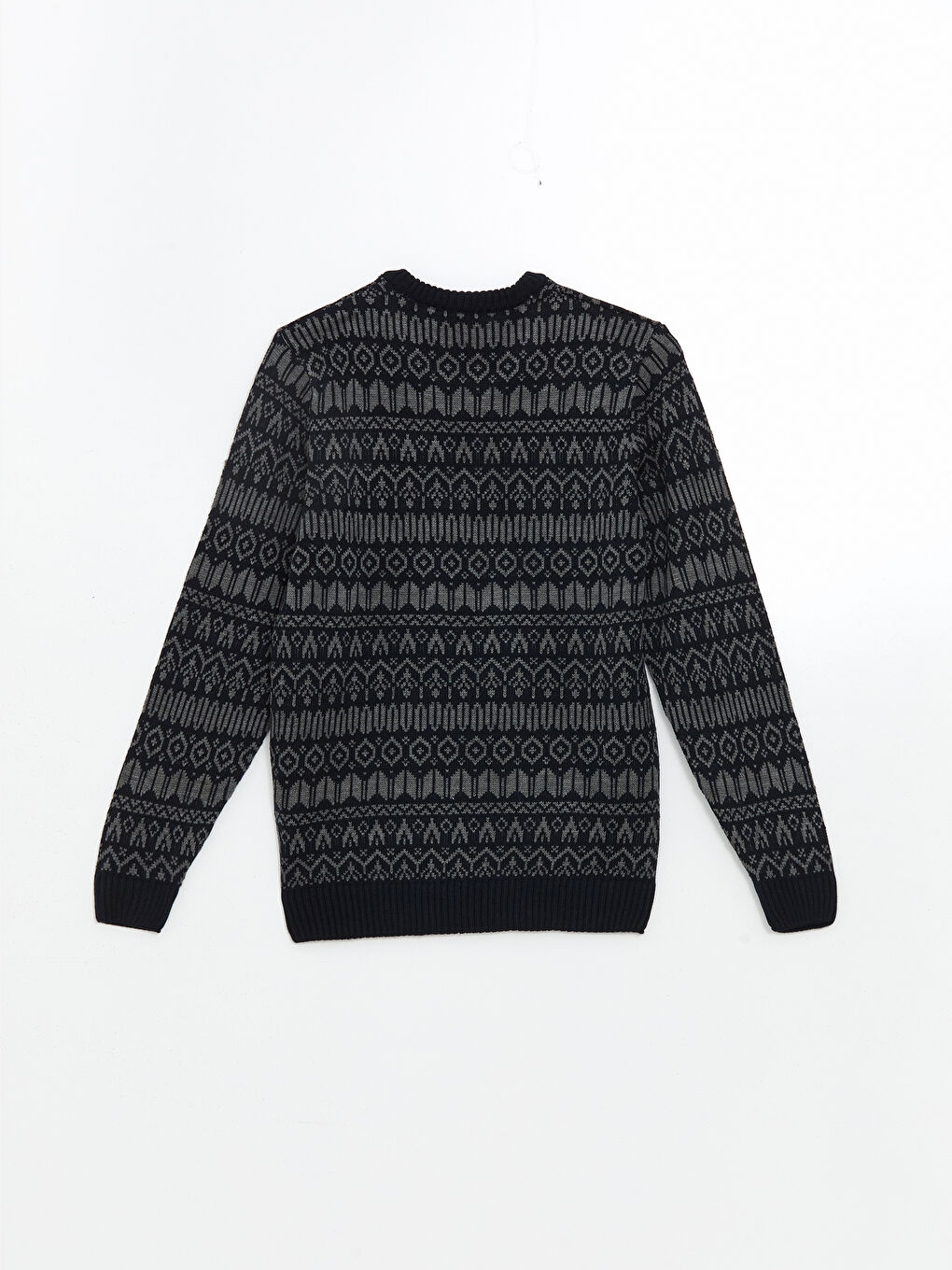 LCWAIKIKI Classic Crew Neck Long Sleeve Patterned Men's Knitwear Sweater -W5GF77Z8-RFH