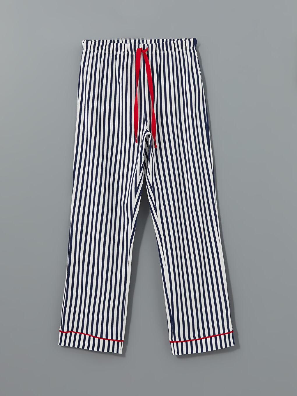 Collared Neck Striped Women's Pyjama Set-13