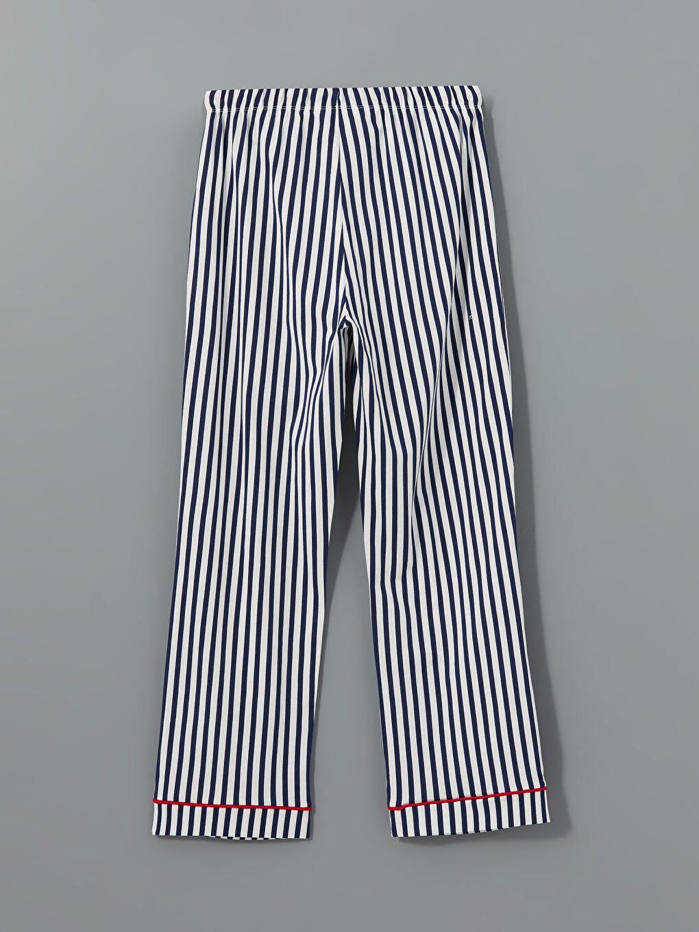 Collared Neck Striped Women's Pyjama Set-17