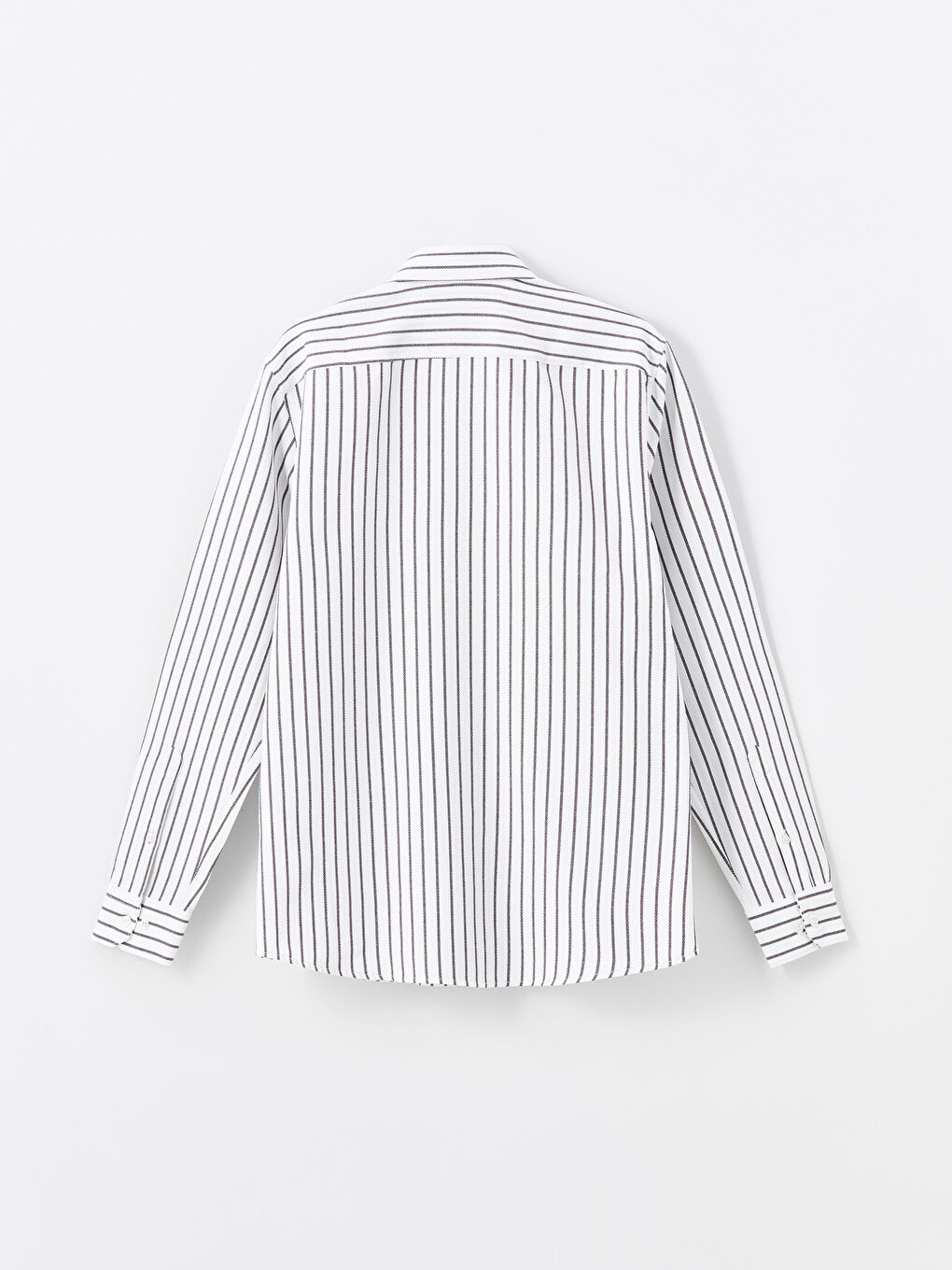 Chemise Dobby Rayée à Manches Longues Svelte pour Hommes-5