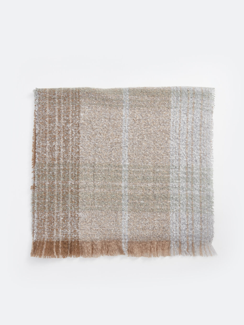 Tasseled Plaid Men's Scarf-1