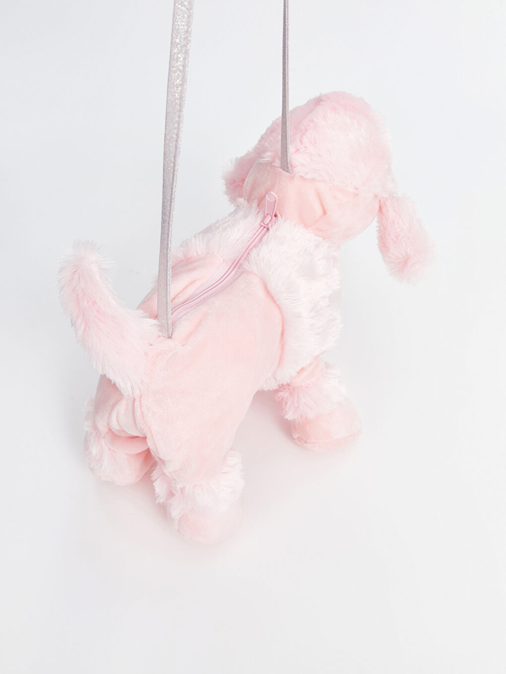 Pembe Köpek Figürlü Pelüş Kız Çocuk Omuz Çantası-6