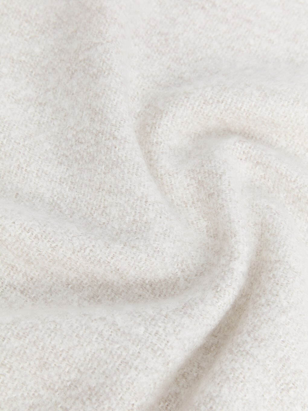 Ekru Düz Püsküllü Kadın Atkı-7