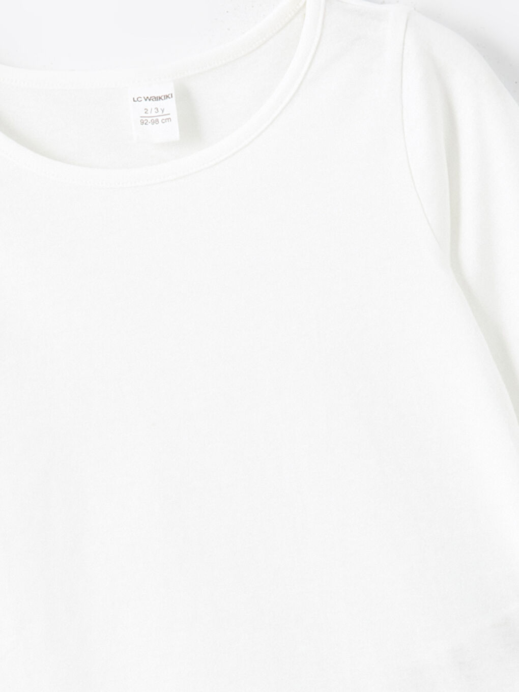 تيشيرت أساسي بياقة دائرية للبنات-1