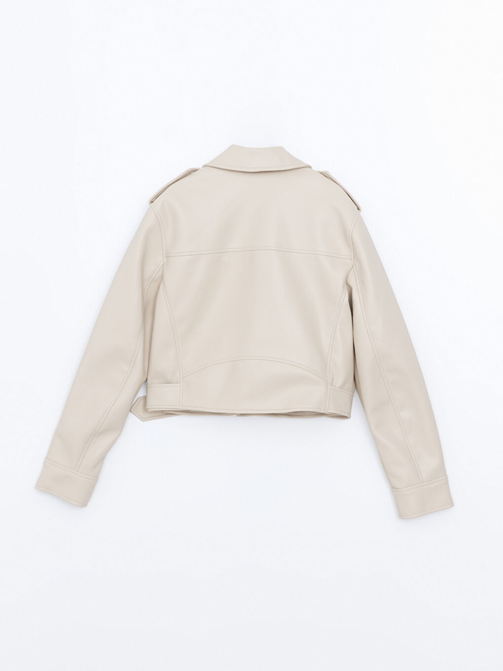 Женская байкерская куртка из искусственной кожи-7