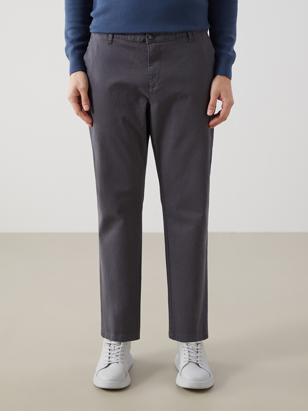 Normal Fit Gabardine Men's Chino Trousers-1