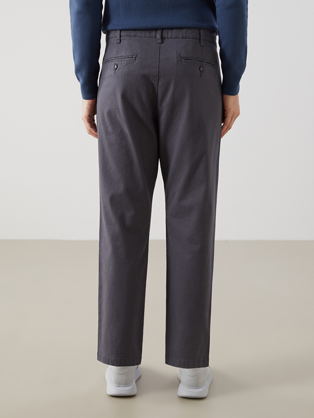 Normal Fit Gabardine Men's Chino Trousers-3
