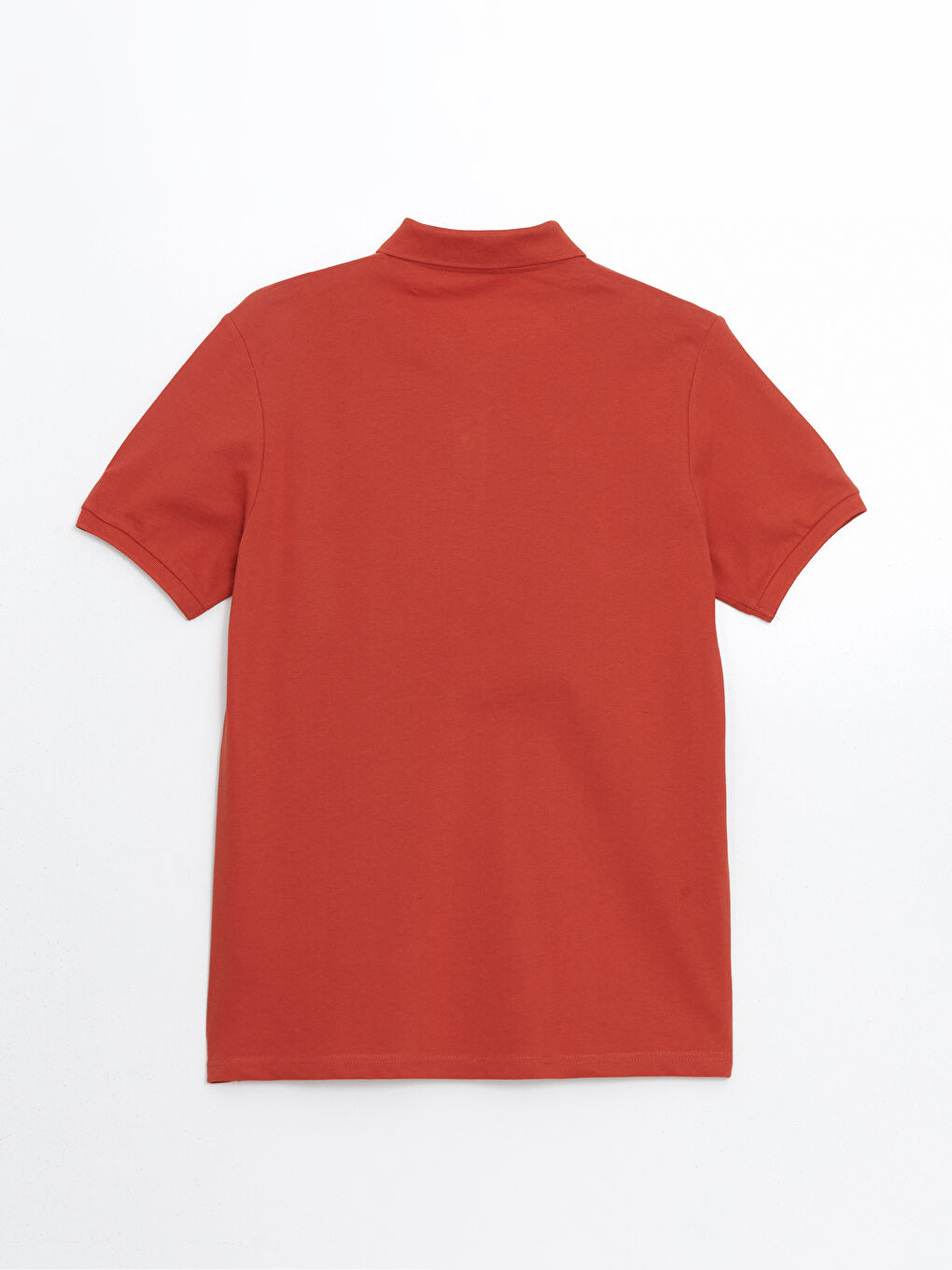 Turuncu Polo Yaka Kısa Kollu Pike Erkek Tişört-5