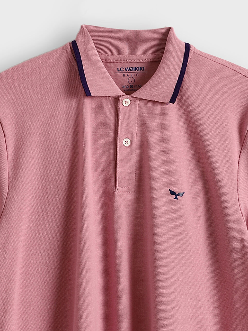 Polo Neck Short Sleeve Pique Men's T-Shirt-8