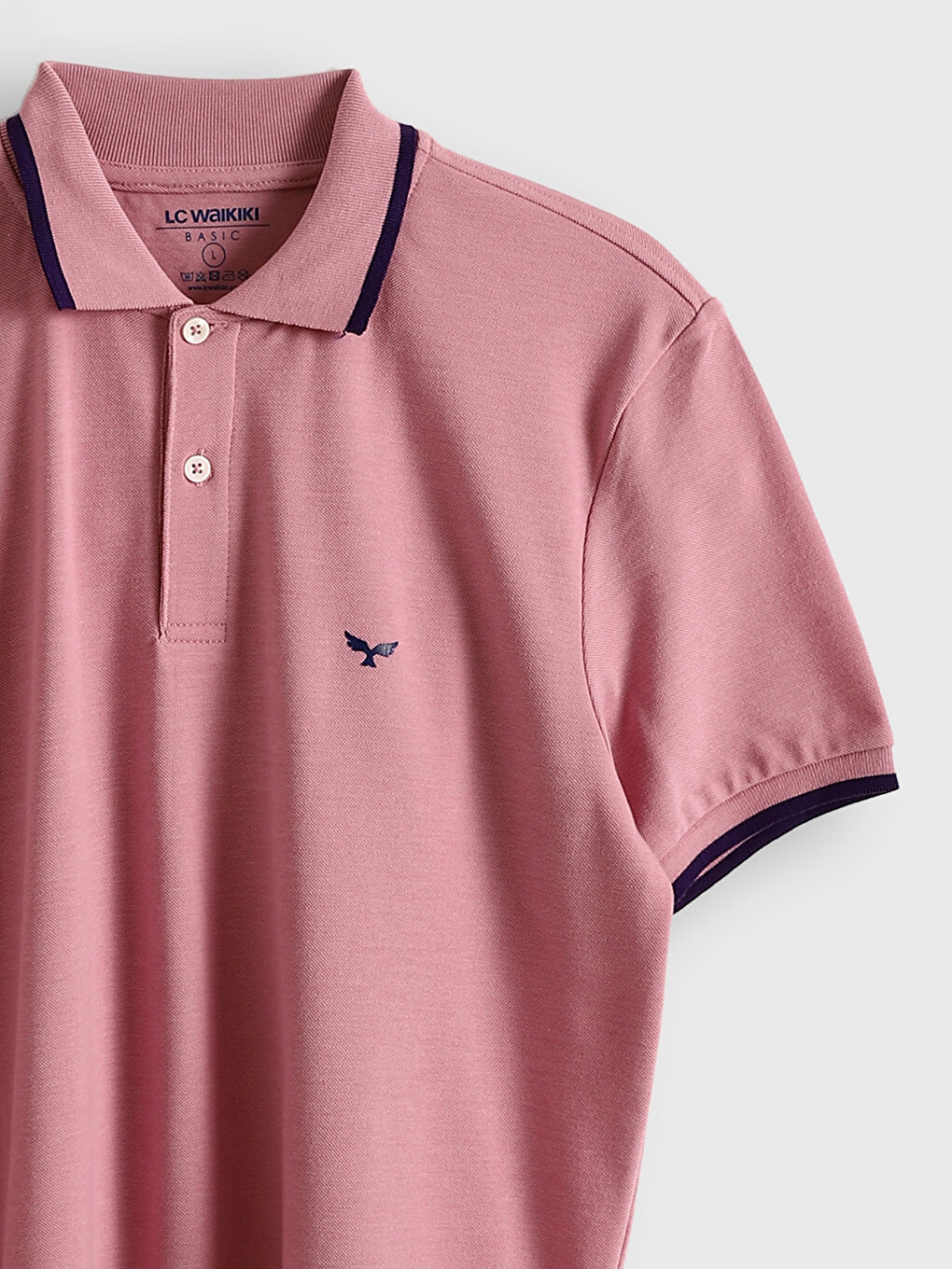 Polo Neck Short Sleeve Pique Men's T-Shirt-9