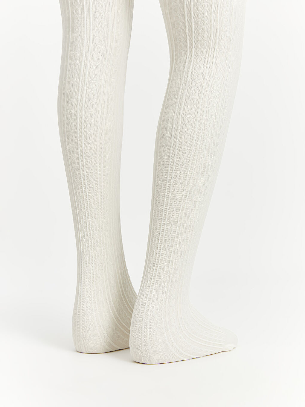 Beyaz Kız Çocuk İnce Külotlu Çorap 2'li-3