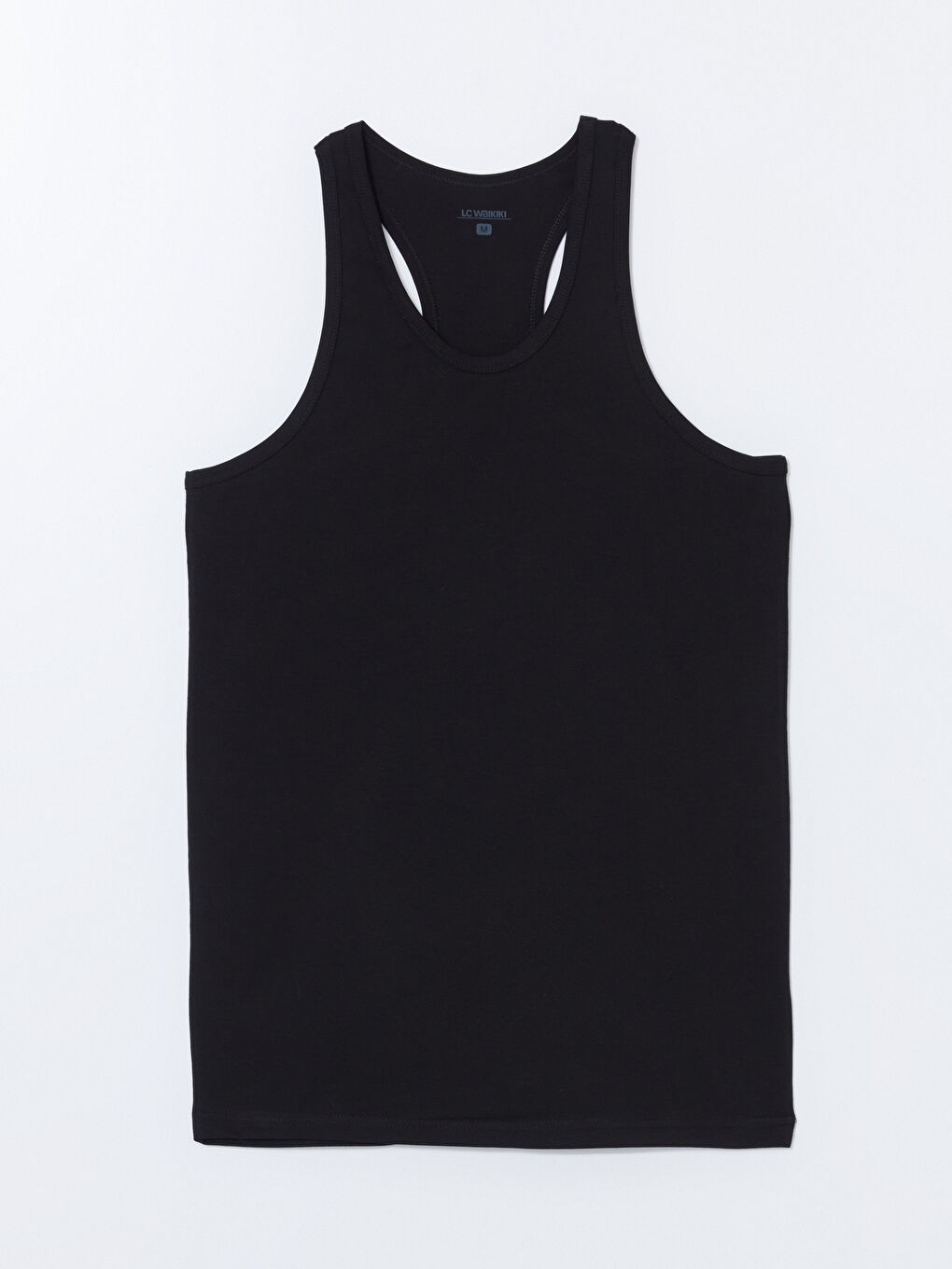 Siyah U Yaka Penye Erkek Atlet 2'li-7