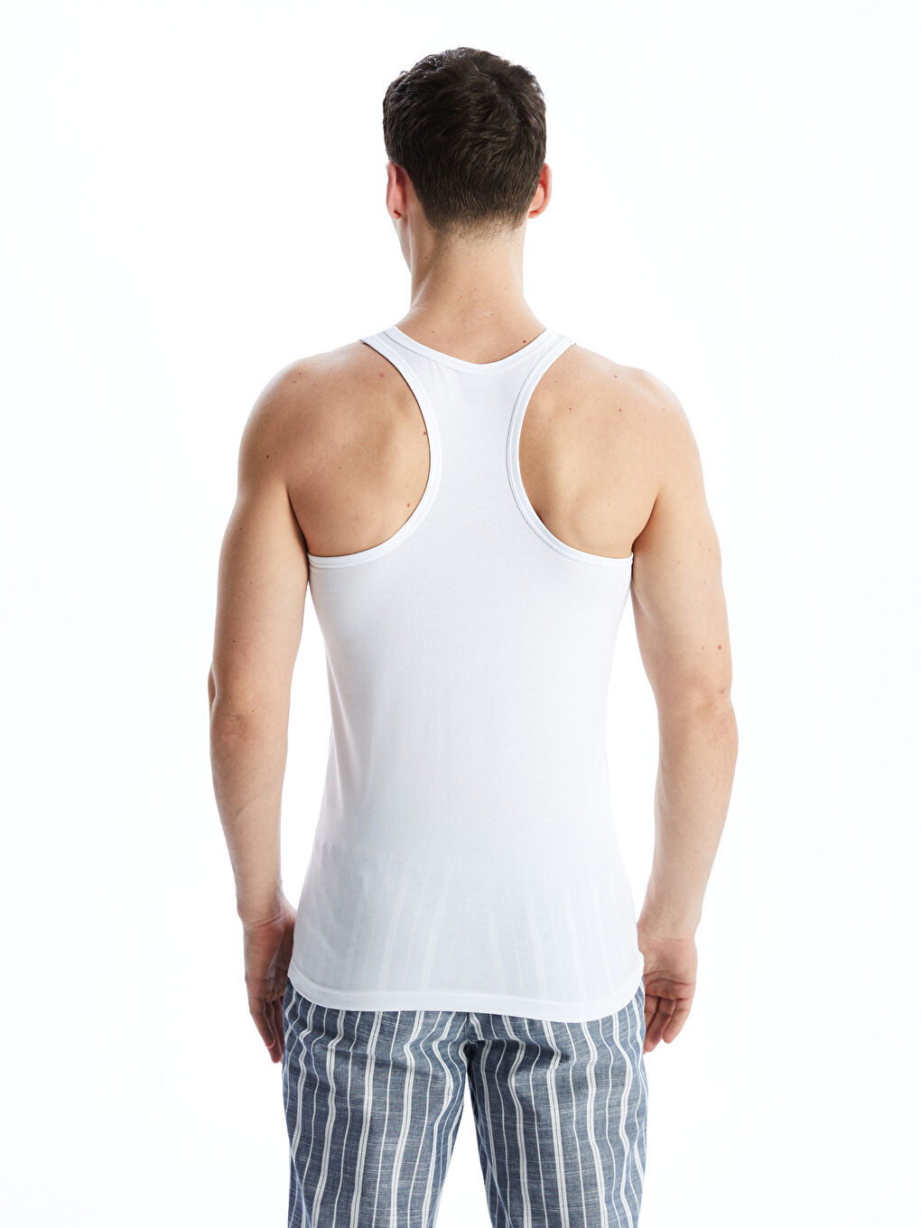 LC WAIKIKI U Neck Jersey Men's Vest 2 Pack -S22612Z8-E5X