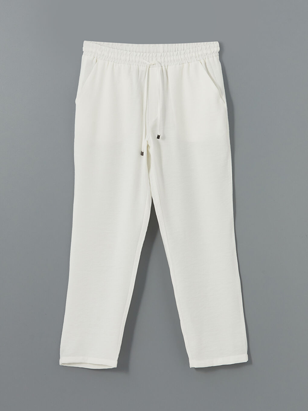 Pantaloni cu Talie Elastică Croială Carrot pentru Femei-6