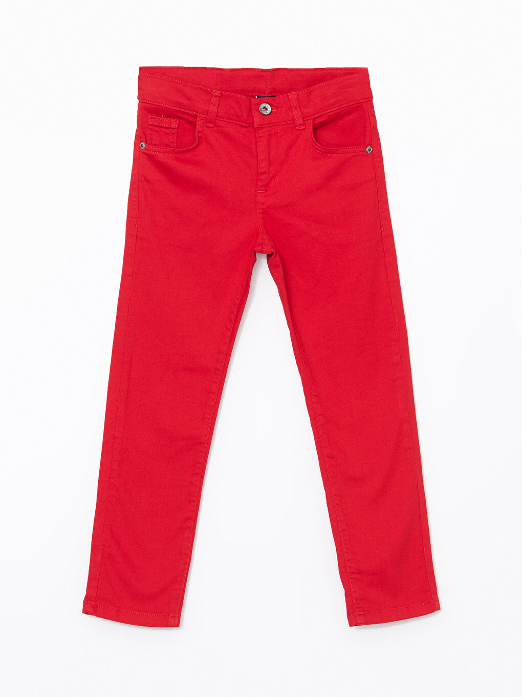 Slim Fit Basic Gabardine Boys Trousers-1