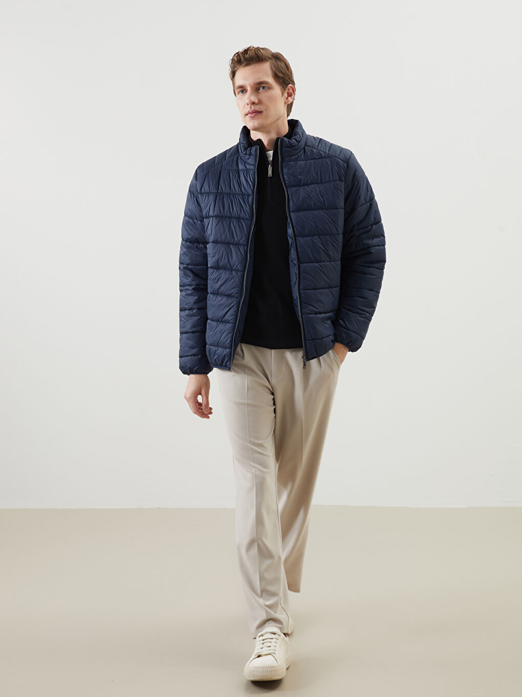Standard Fit Funnel Neck Men's Puffer Coat -S30824Z8-RFD