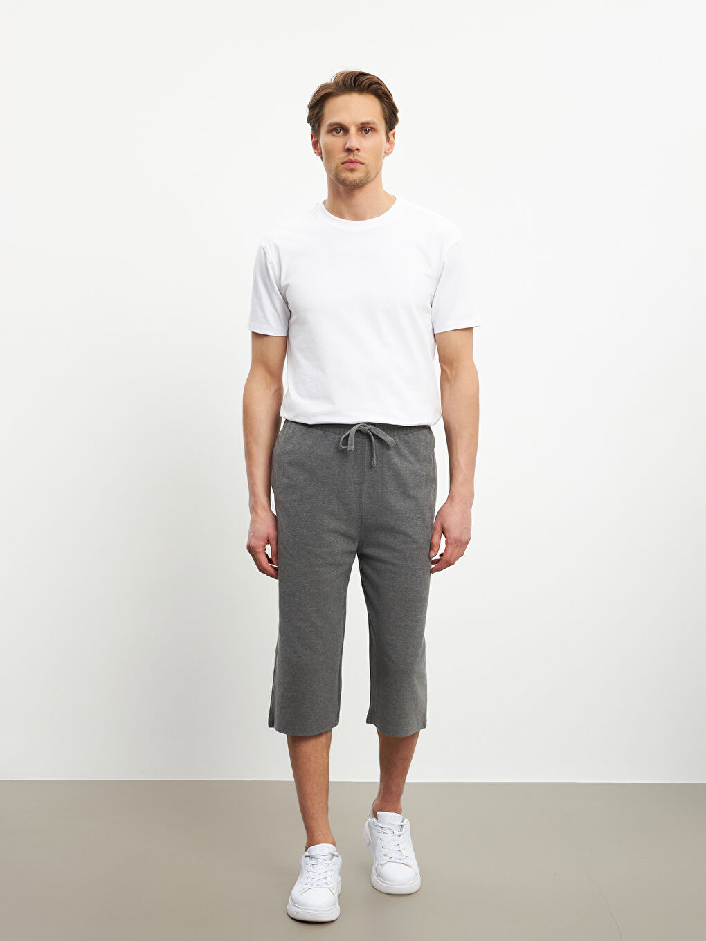 Antrasit Standart Kalıp Erkek Bermuda Şort