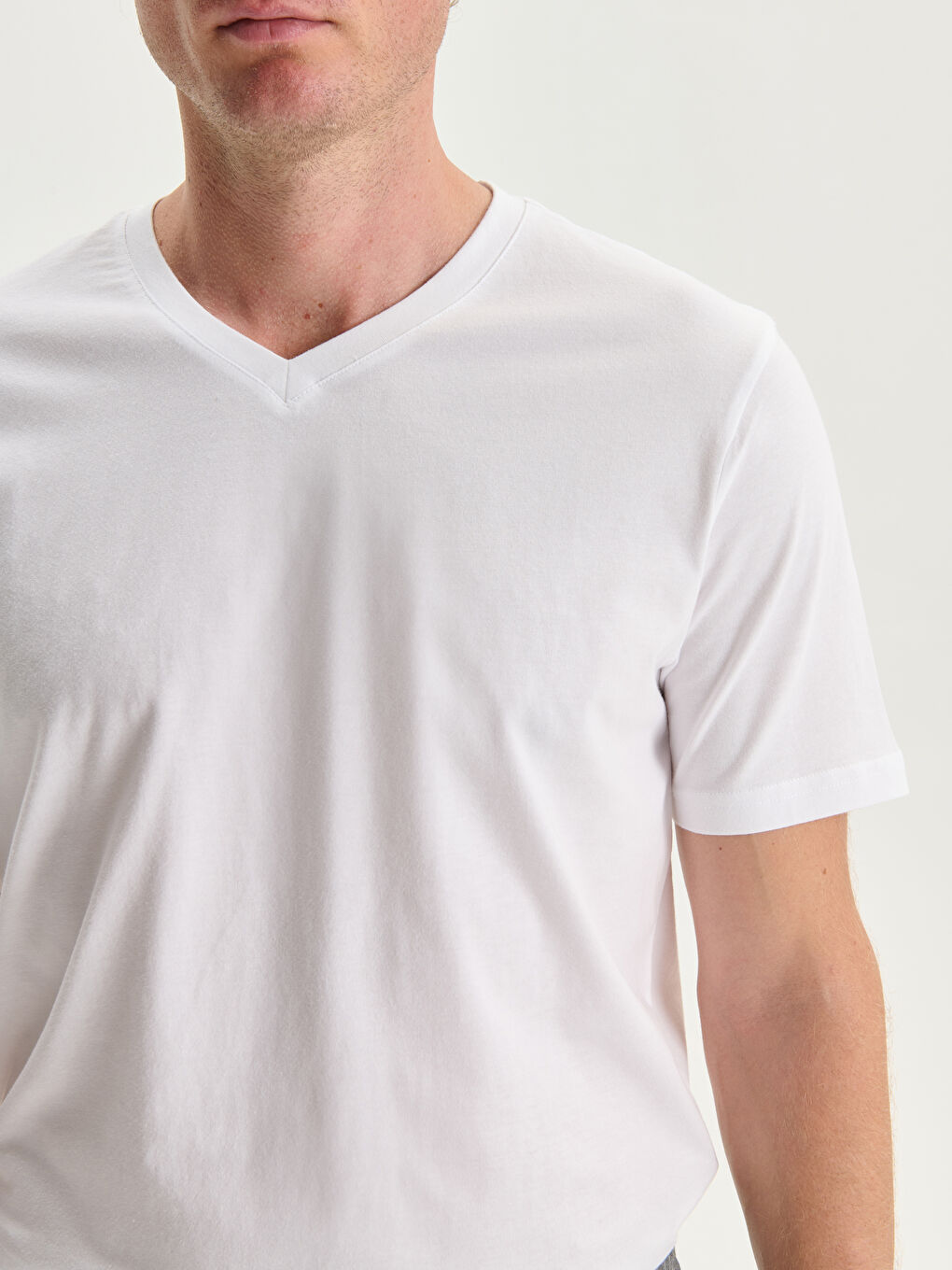 V-Neck Short Sleeve Jersey Men's T-Shirt-6