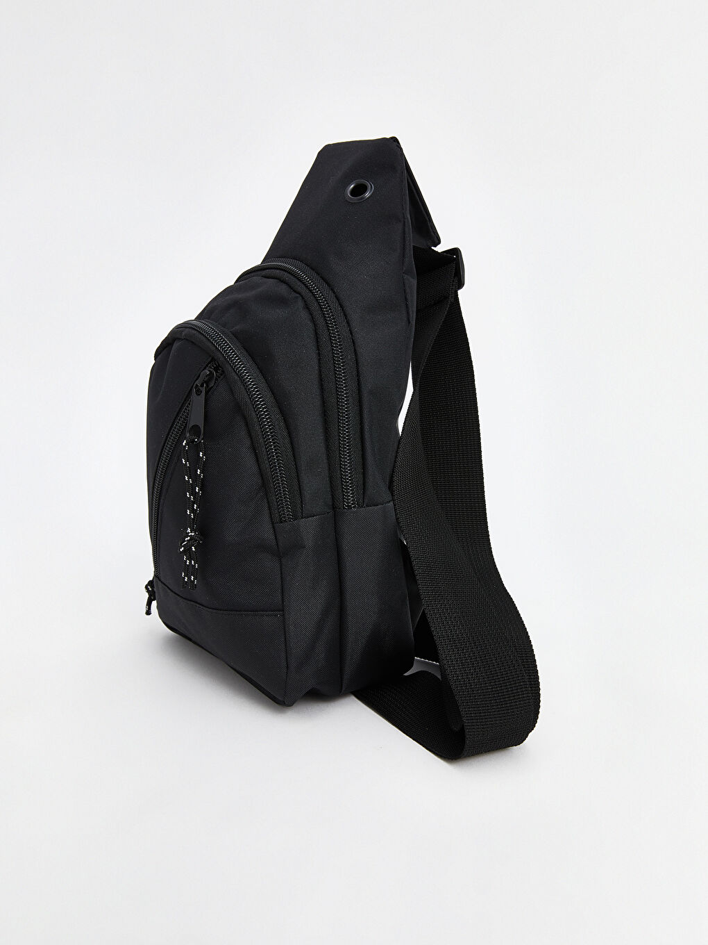 Siyah Fermuarlı Erkek Göğüs Çantası-1