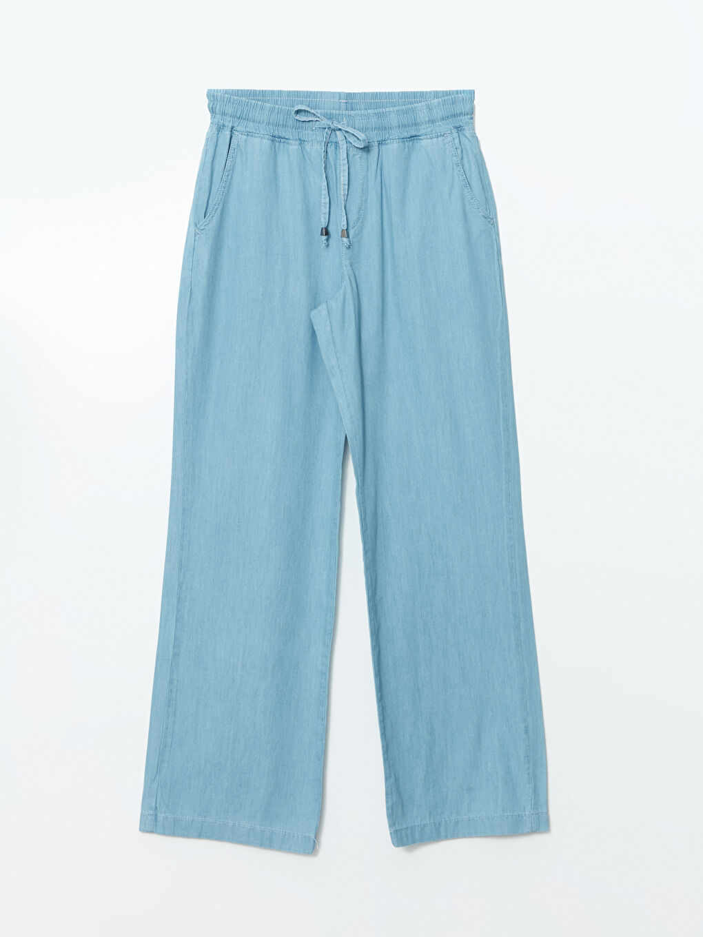 Elastic Waist Wide Leg Women's Jeans -S31564Z8-315