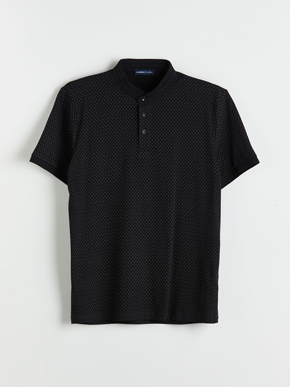 تيشيرت بيكيه بياقة مندرين للرجال-5