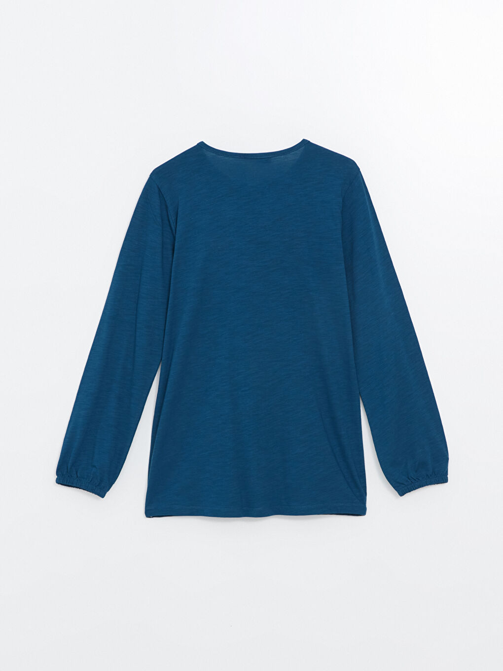 Petrol Bağlamalı Yaka Nakışlı Kadın Bluz-5