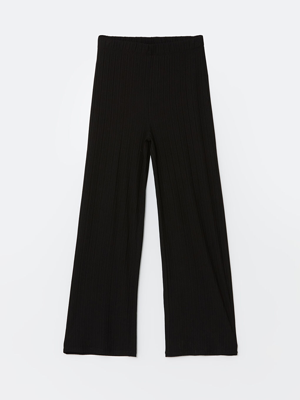 Siyah Beli Lastikli Dokulu Kadın Pantolon-4