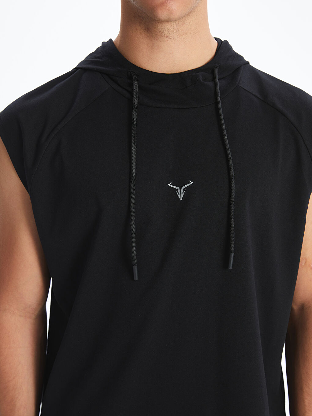 Мужская футболка без рукавов с капюшоном-4