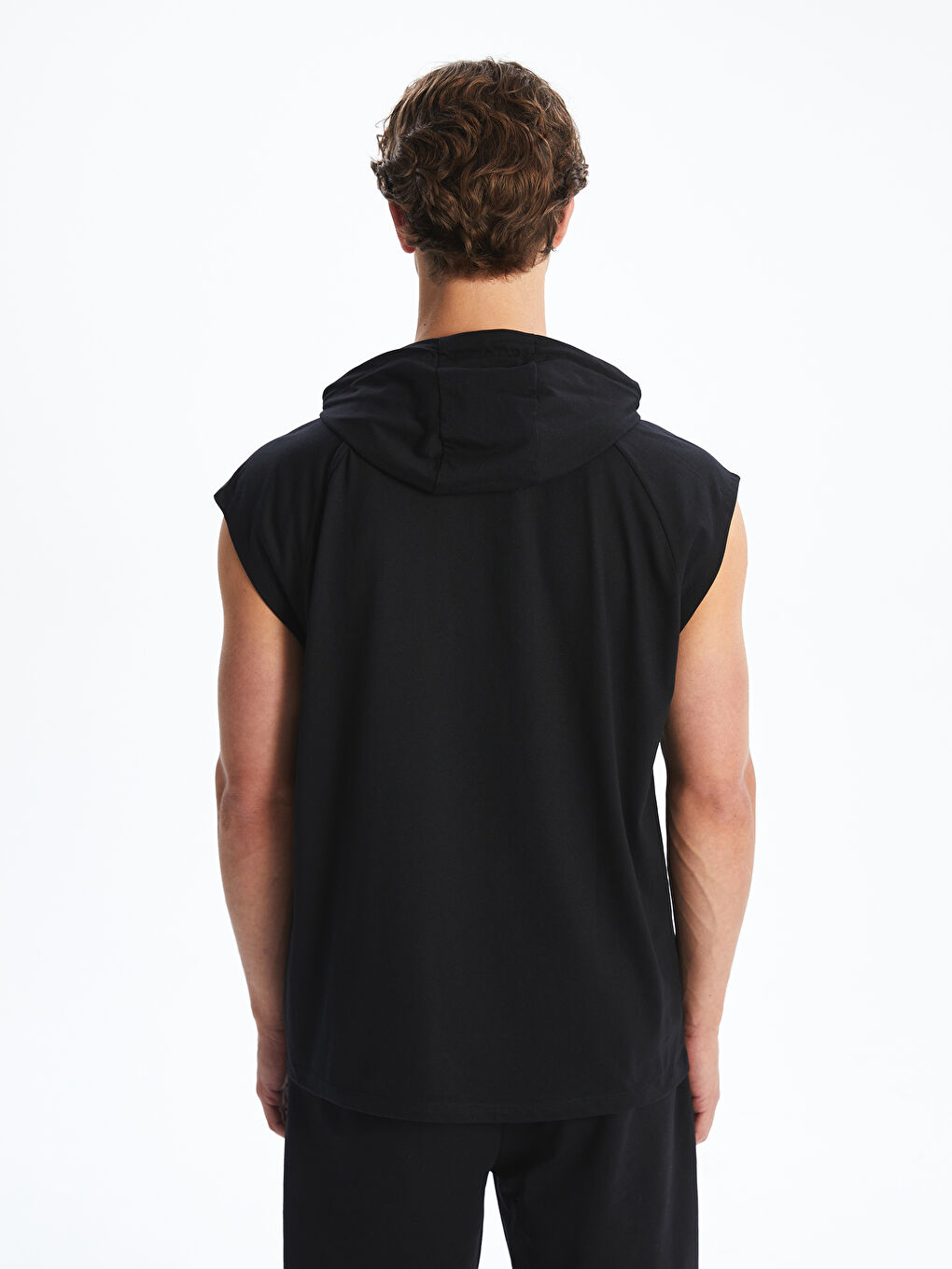Мужская футболка без рукавов с капюшоном-6
