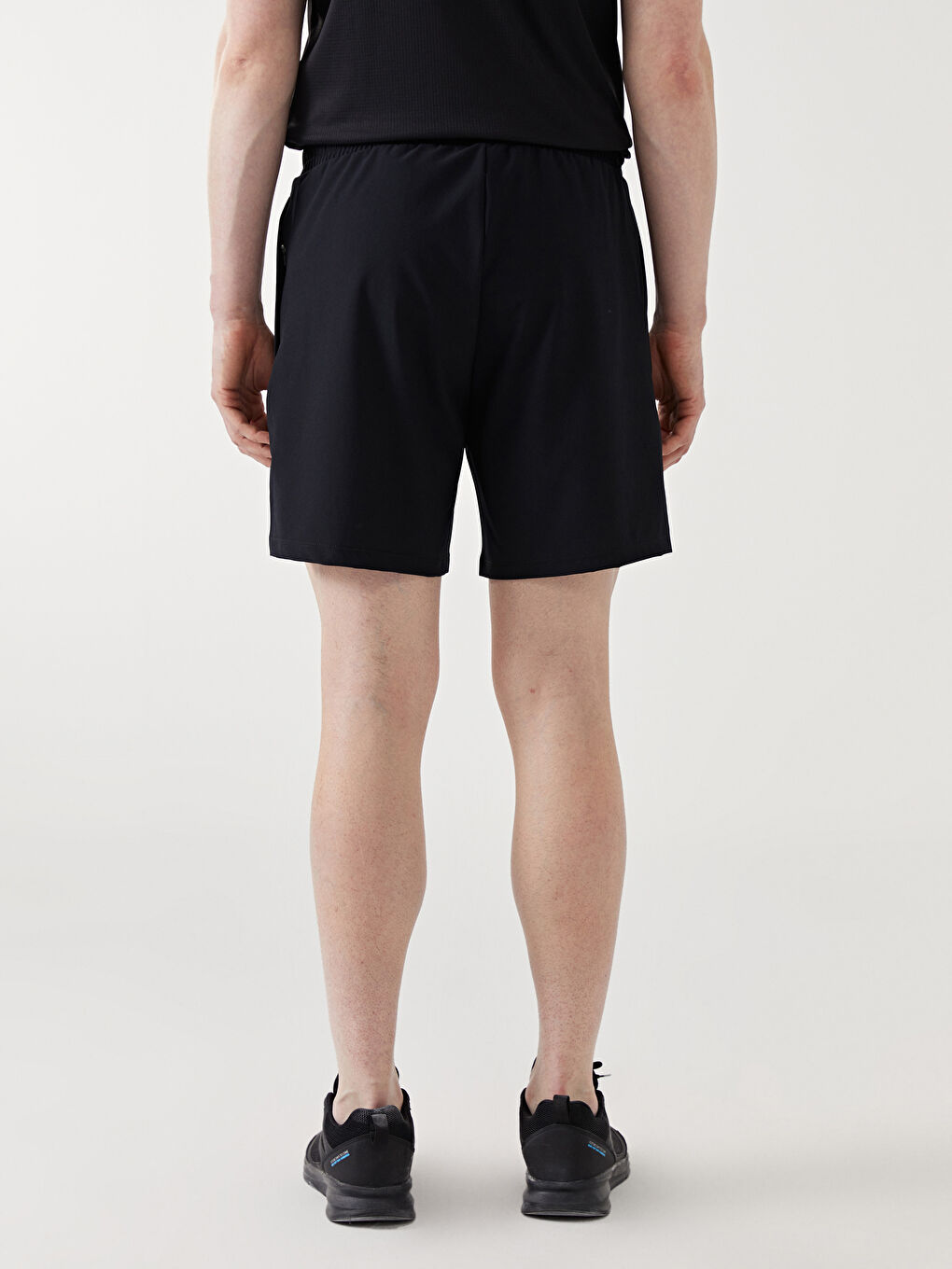 Siyah Standart Kalıp Erkek Spor Şort-3