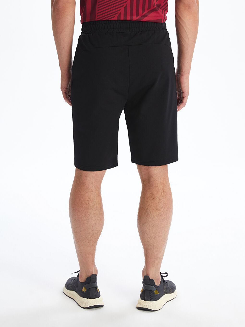 Siyah Slim Fit Erkek Spor Şort-3